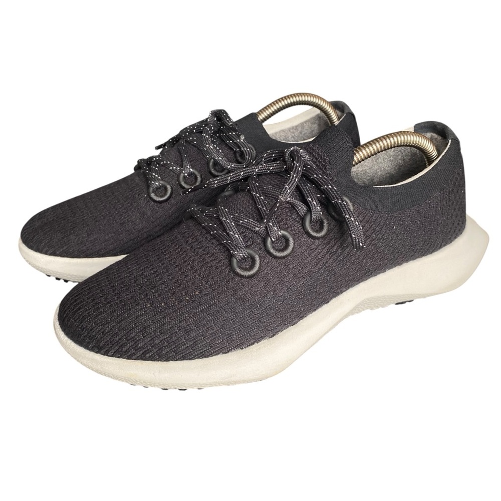 Allbirds Tree Dasher 2 TD2 Sneaker Mens 8 Low Top Shoe Black Washable Breathable